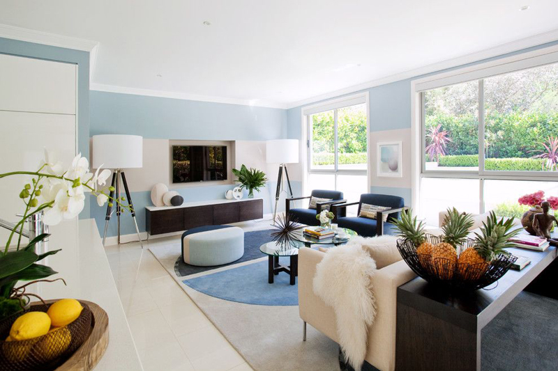 طراحی داخلی اتاق پذیرایی ابی