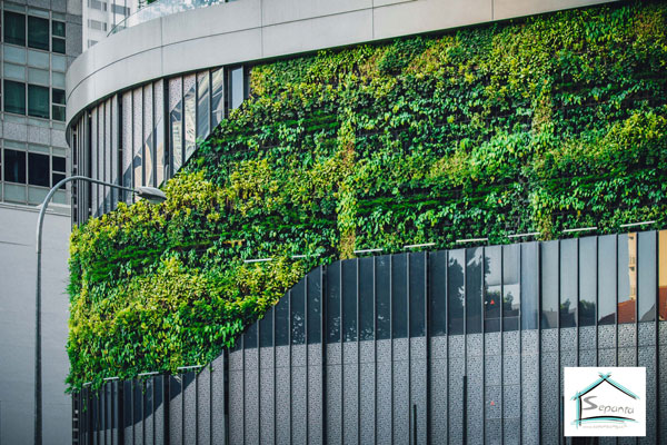 نمای سبز در ساختمان مدرن