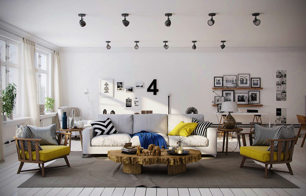 طراحی داخلی پذیرایی و نشیمن